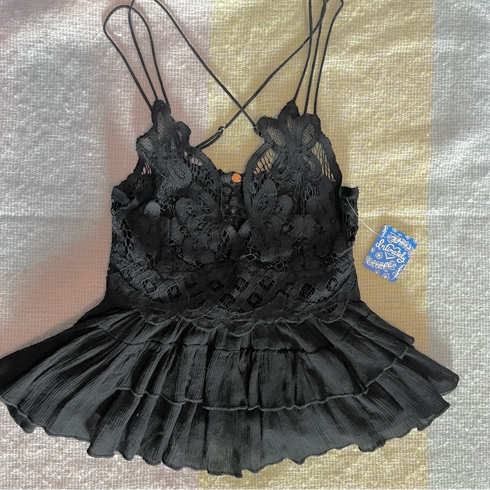 NWT Free People Lace Babydoll Top